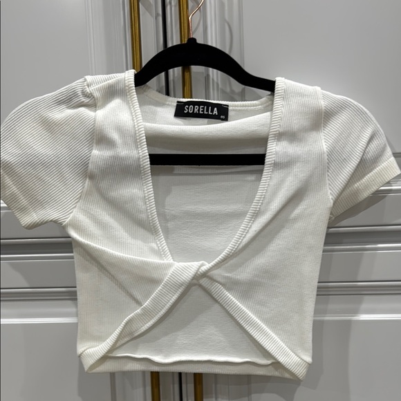 White Crop Top - Picture 2 of 7